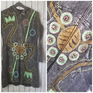 Rising International Womens Boho Hoodie L